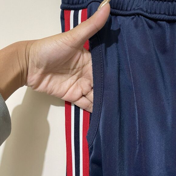 Tommy Hilfiger Blue Vintage 90s Nylon Track Pants Side Logo Mens Medium Y2K 2002 - Picture 4 of 11